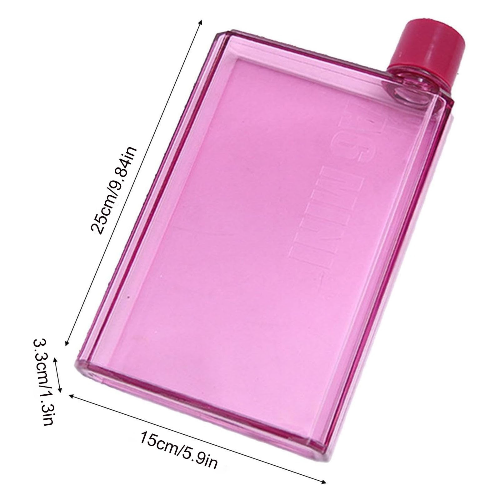 Flat Water Bottle Slim Water Bottle for Purse Leak Proof Slim Handbag Pocket Drinking Bottle for Outdoor Sports Fitness, Transparent, 750 ml โ image 3