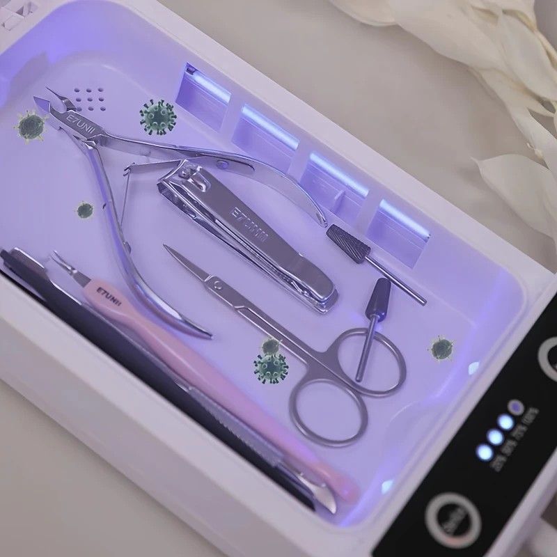 Portable Nail Disinfection Box, USB powered. Built‑in UV fast sterilization, suitable for nail and tattoo tools, PVC/plastic material, the ideal hygiene — image 4