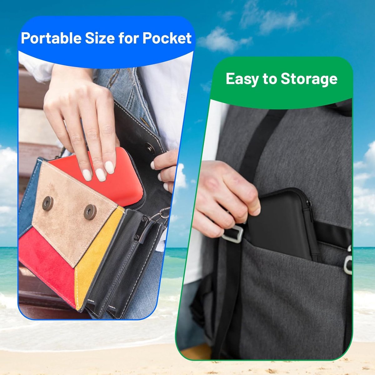 4 pieces - playing card sleeves - card box - Headphone bag - Data cable storage box - 11.5 × 8 × 4 cm - EVA storage box - storage bag - portable playing card — image 2