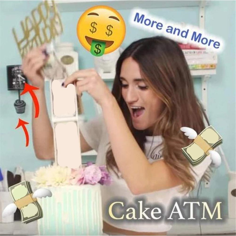 Funny Cake Money Box Money Pulling Cake Making Mold Cake ATM Box Mold with 20Pcs Plastic Bag โ image 6