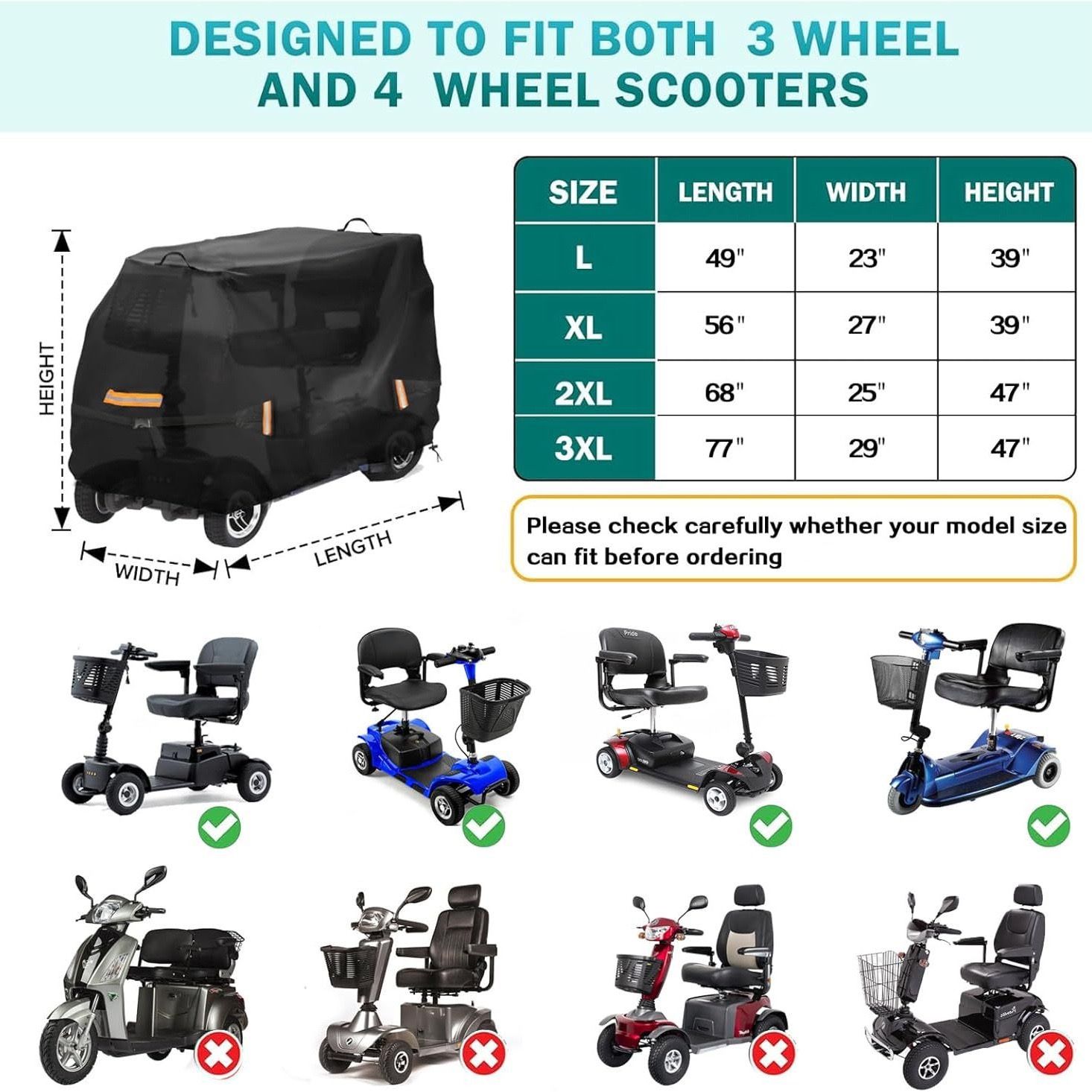 Keep Your Mobility Scooter Shielded from Rain, Sun, and Dirt with This Heavy-Duty, UV-Resistant Oxford Storage Cover — Perfect for Most 3- and — image 2