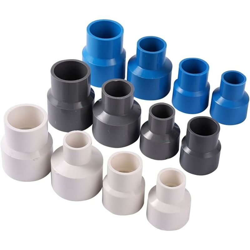 Pvc Straight Reducer Adapter For Garden Greenhouse Farm Water Supply Pipes (Id 40Mm To 20Mm, Grey) — image 2