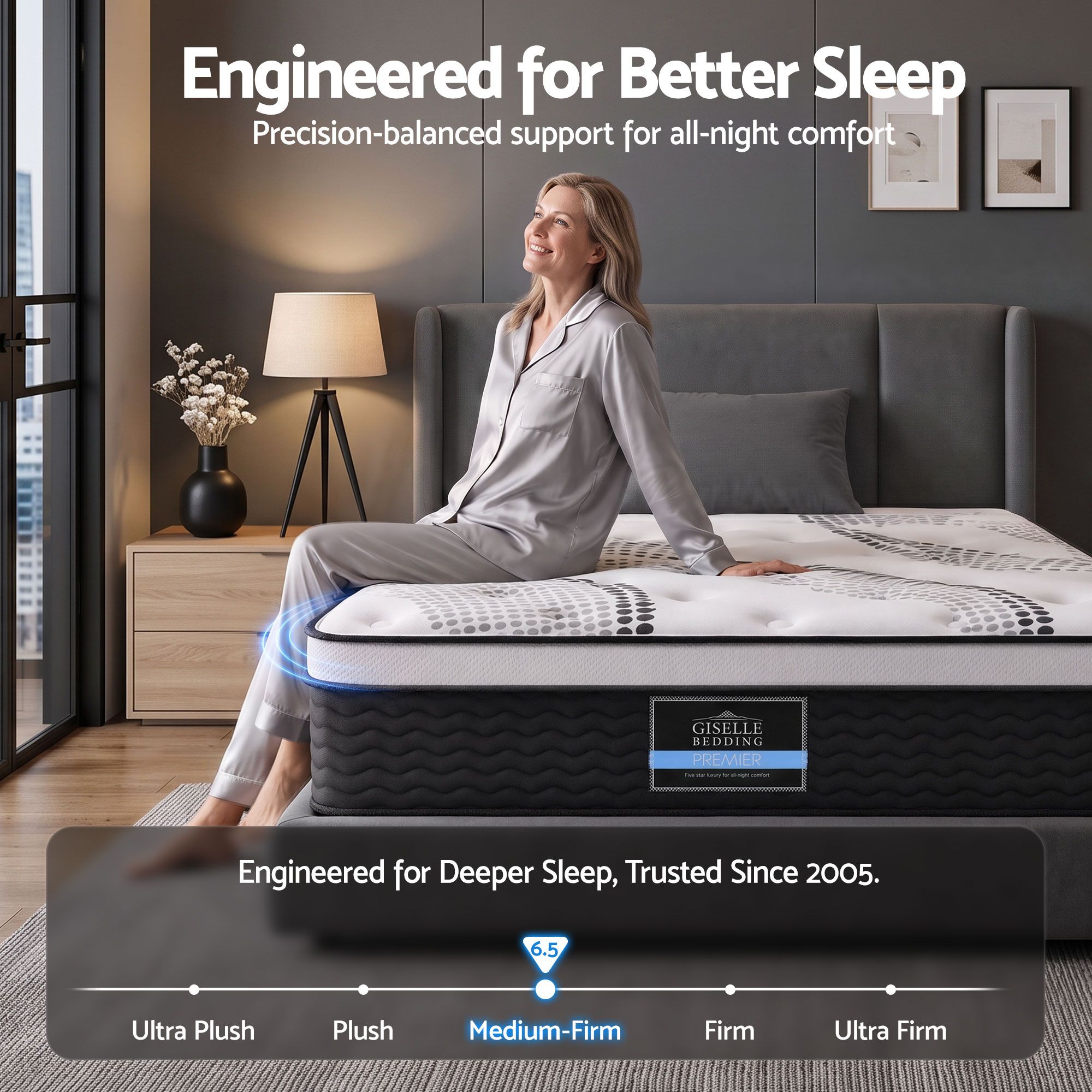 Giselle Bedding 32cm Mattress Euro Top Single โ image 3