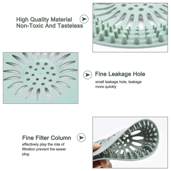 5-pack drain hair catcher, silicone hair stopper Bathtub drain filter, cover Hair trap, hair catcher_max — image 4