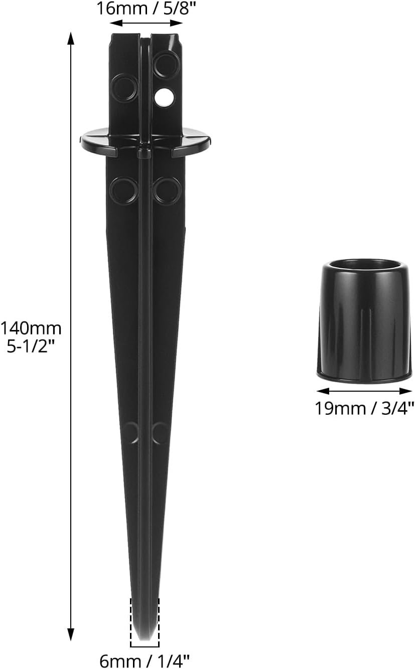 Metal Stakes Solar Lights Replacement Spike, 8 Pack Reinforced Ground Stakes, Replacement Nails for Garden Lights Landscape Pathway Patio Lamps Pole, 0.78x5.36 โ image 3