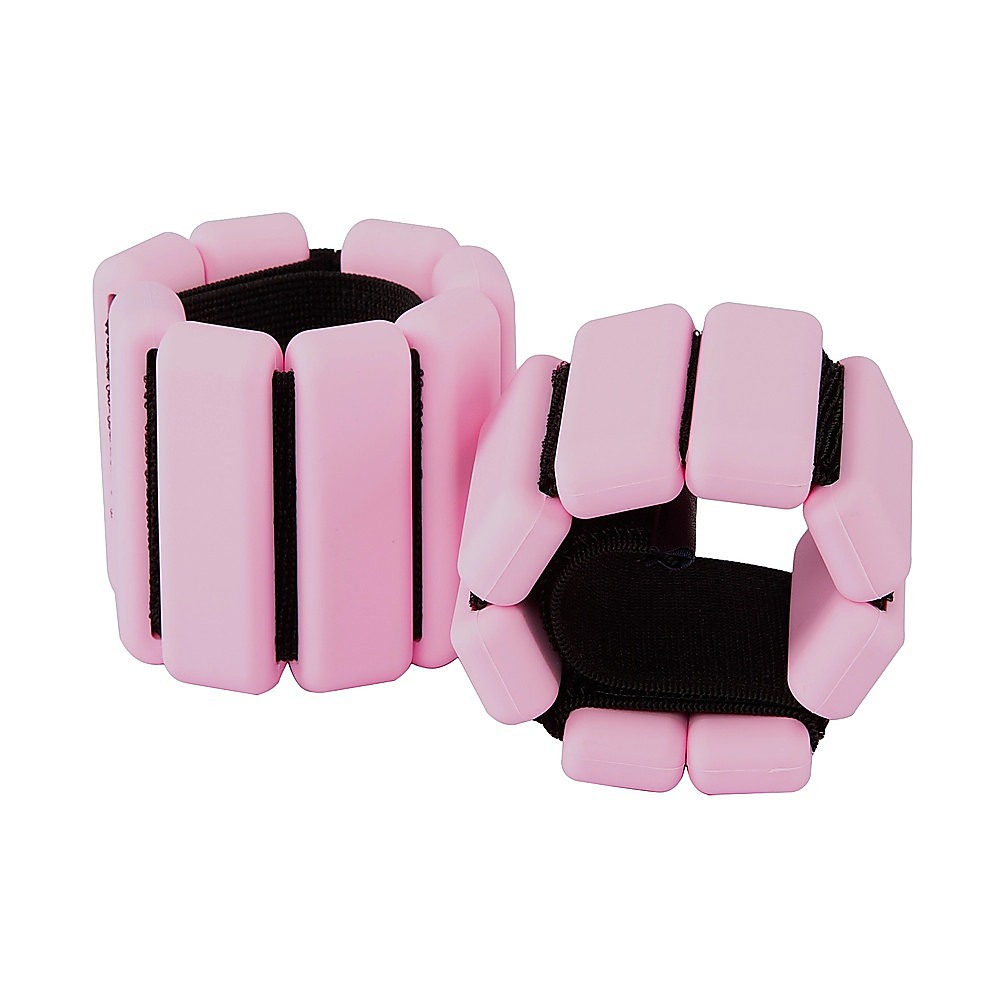 2-Piece Ankle & Wrist Weights β 2kg Pair Adjustable Workout Bangles (Pink)