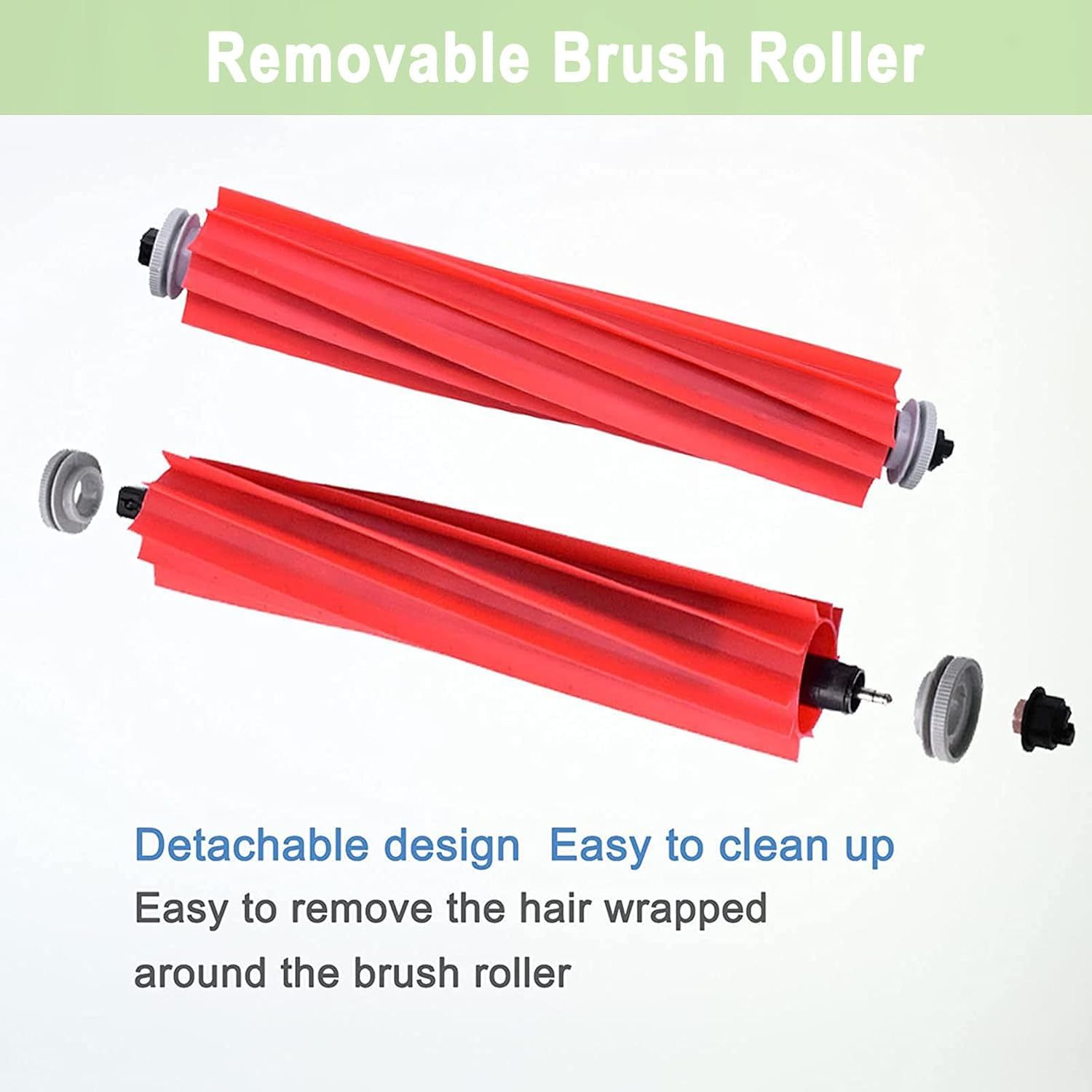 Compatible Replacement Parts Compatible with S7 S7+ S7 MaxV, S7 MaxV Plus T7S T7 plus T7S plus Robot Vacuum, 2 Roller Brush, 4 ilter, 6 Side Brush, 4 Mop Cloth — image 4