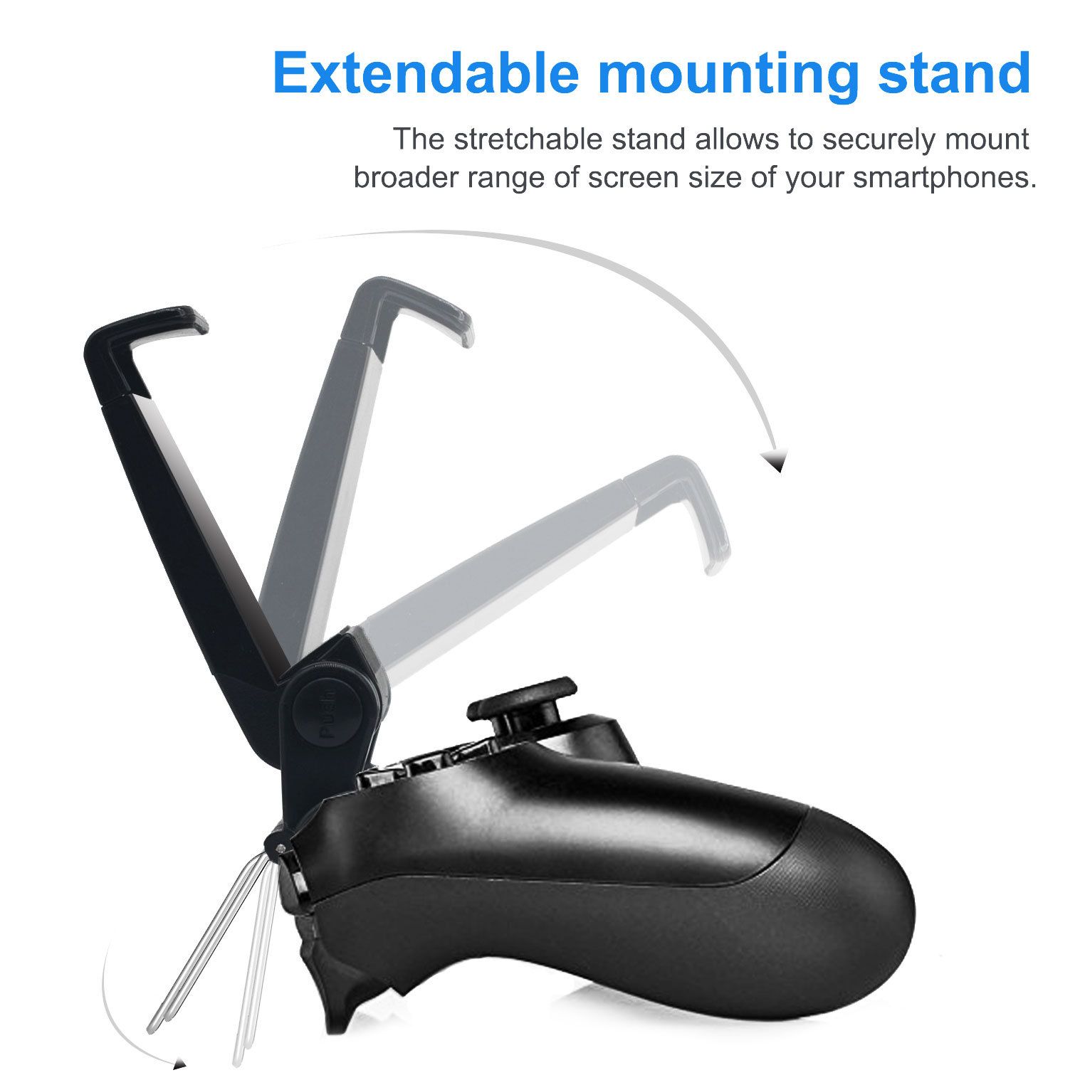 Phone Clip for Controller Mobile Gaming Mount Bracket Holder Adjustable Stand Clamp for Remote Play (Black) โ image 2