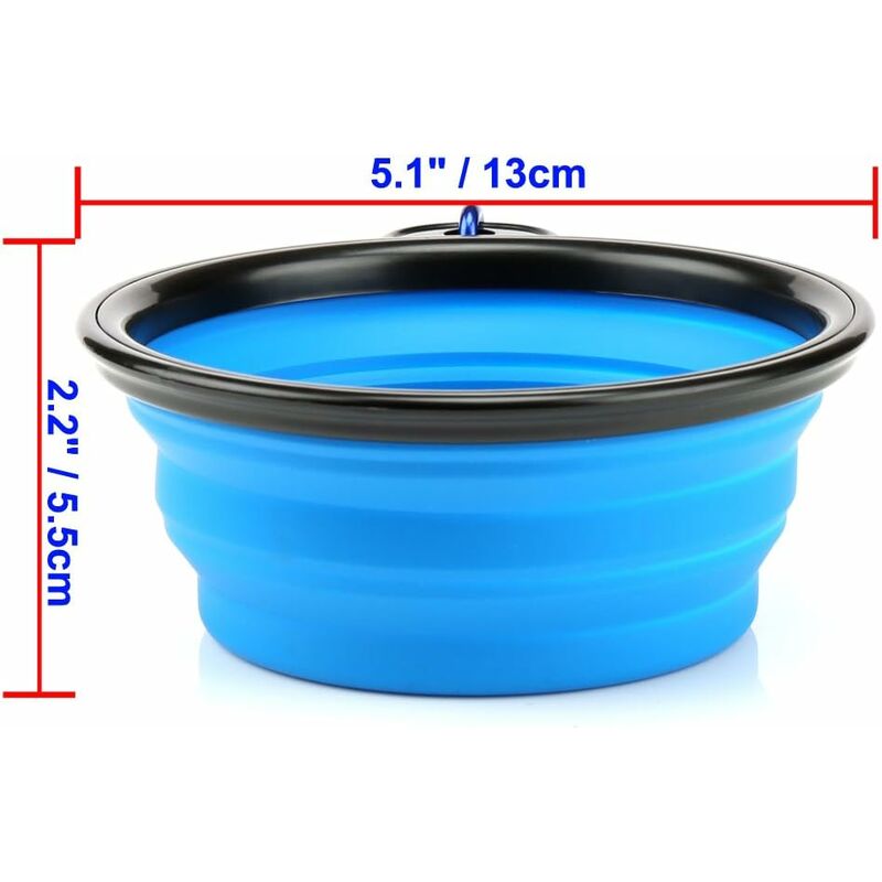 2 Dog Bowl Foldable Travel Dog Water Bowl Portable Cat Pet Silicone Food Bowl Small — image 2