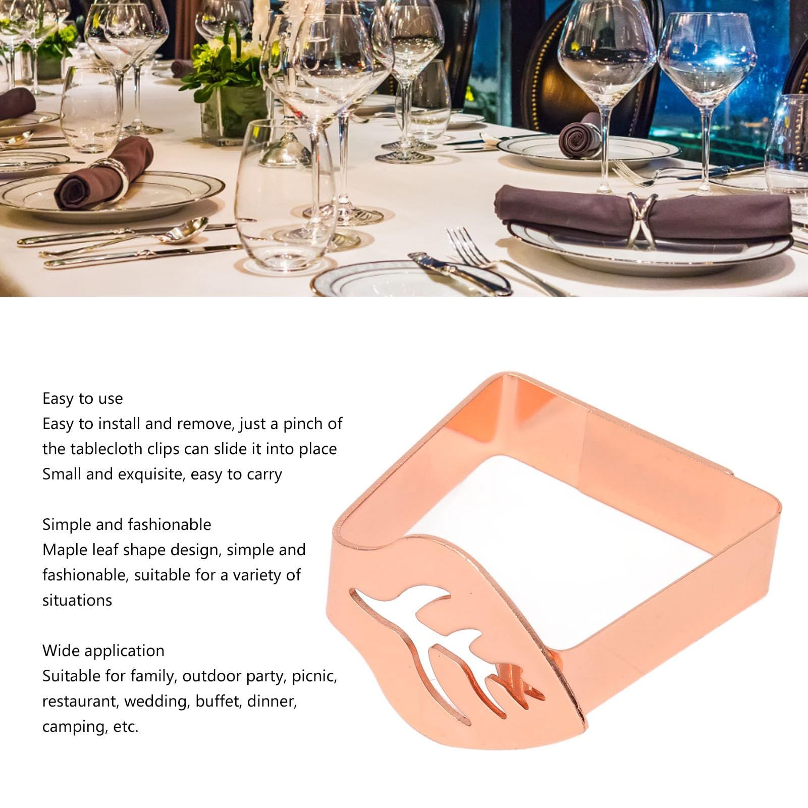 Tablecloth Clips, Stainless Steel Tablecloth Clips, Thickened Strong Table Cloth Clips, Increased Slip, Resistance Rust Tablecloth — image 3