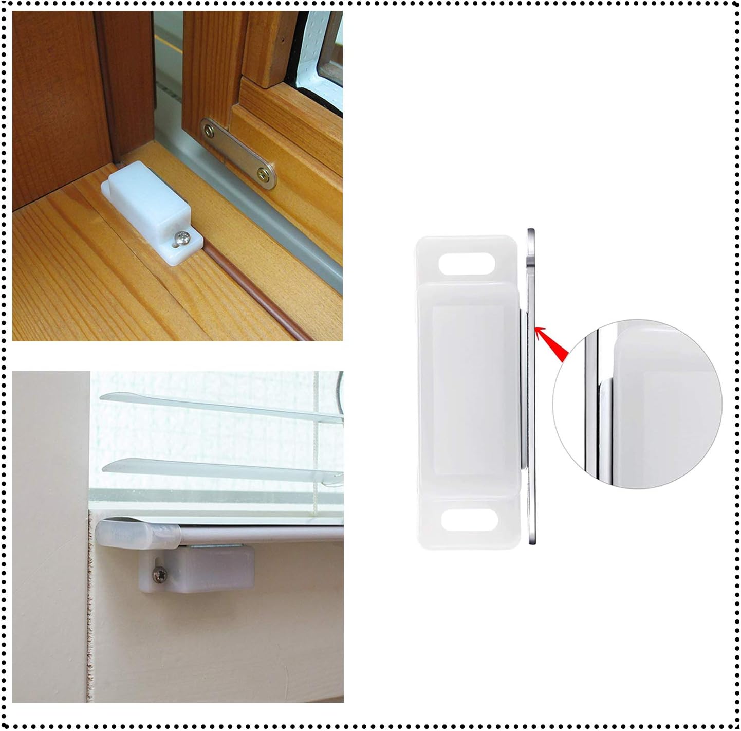 Magnetic Door Catch Latches for Cabinet Doors, Cupboards, Drawers & Shutters -Pack of 10 — image 3