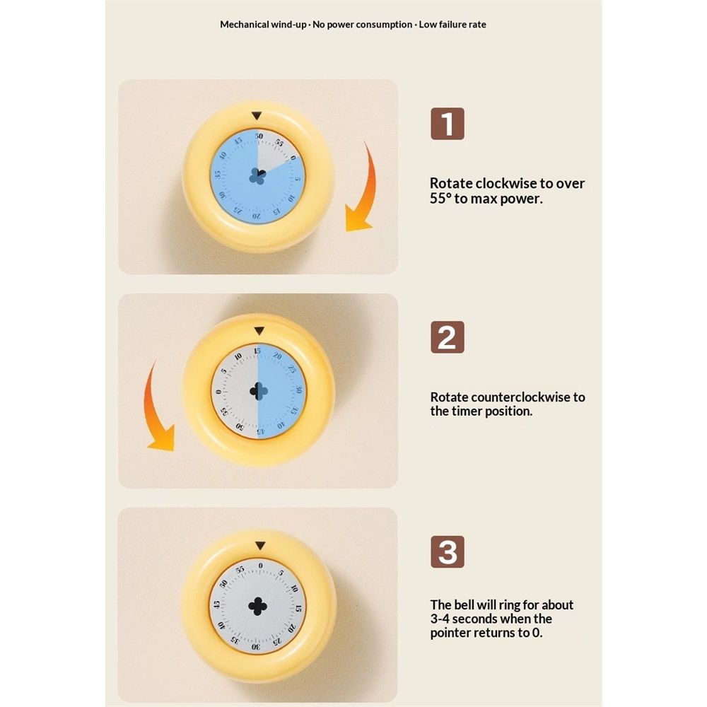 Visual Timer for Kids, Countdown Timers for Classroom Office Kitchen with Silent Operation, Kids Timer for Teaching with Cute Desig — image 5