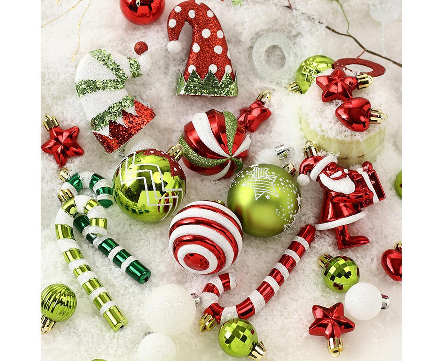 50Pcs Christmas Ornaments SetShatterproof Christmas Ball OrnamentsXmas Seasonal Decorative Assorted Baubles Pendants for Christmas Tree Party Holiday Indoor โ image 4