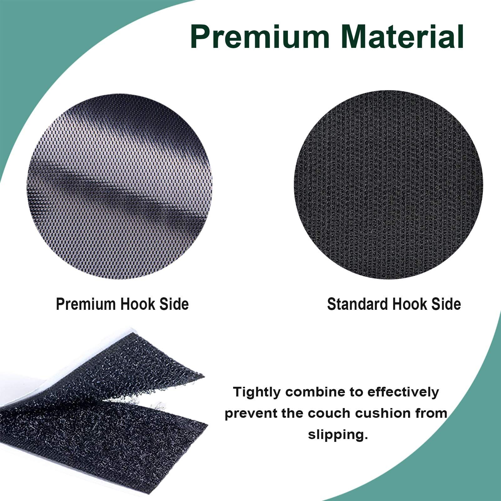 Couch Cushion Non Slip Pads to Keep Couch Cushions from Sliding, Hook and Loop Smooth Surfaces, 2m Long and 10cm Wide — image 2