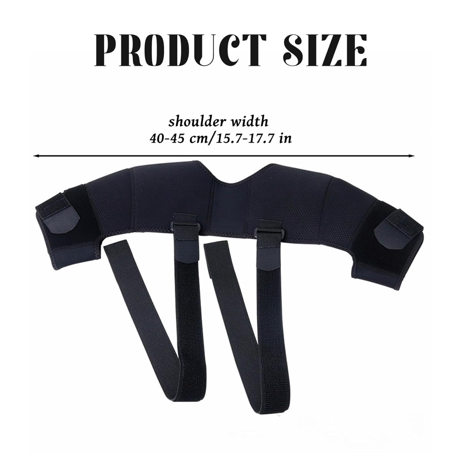 Adjustable Shoulder Support Brace - Black - Breathable Protective Shoulder Sleeve for Sleeping, Sports & Daily Use β image 4