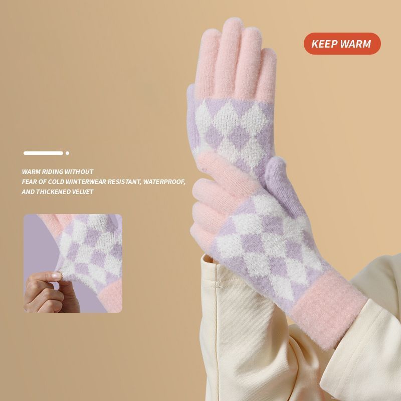 2Pcs Touchscreen Knitted Gloves Light-Gray โ image 4
