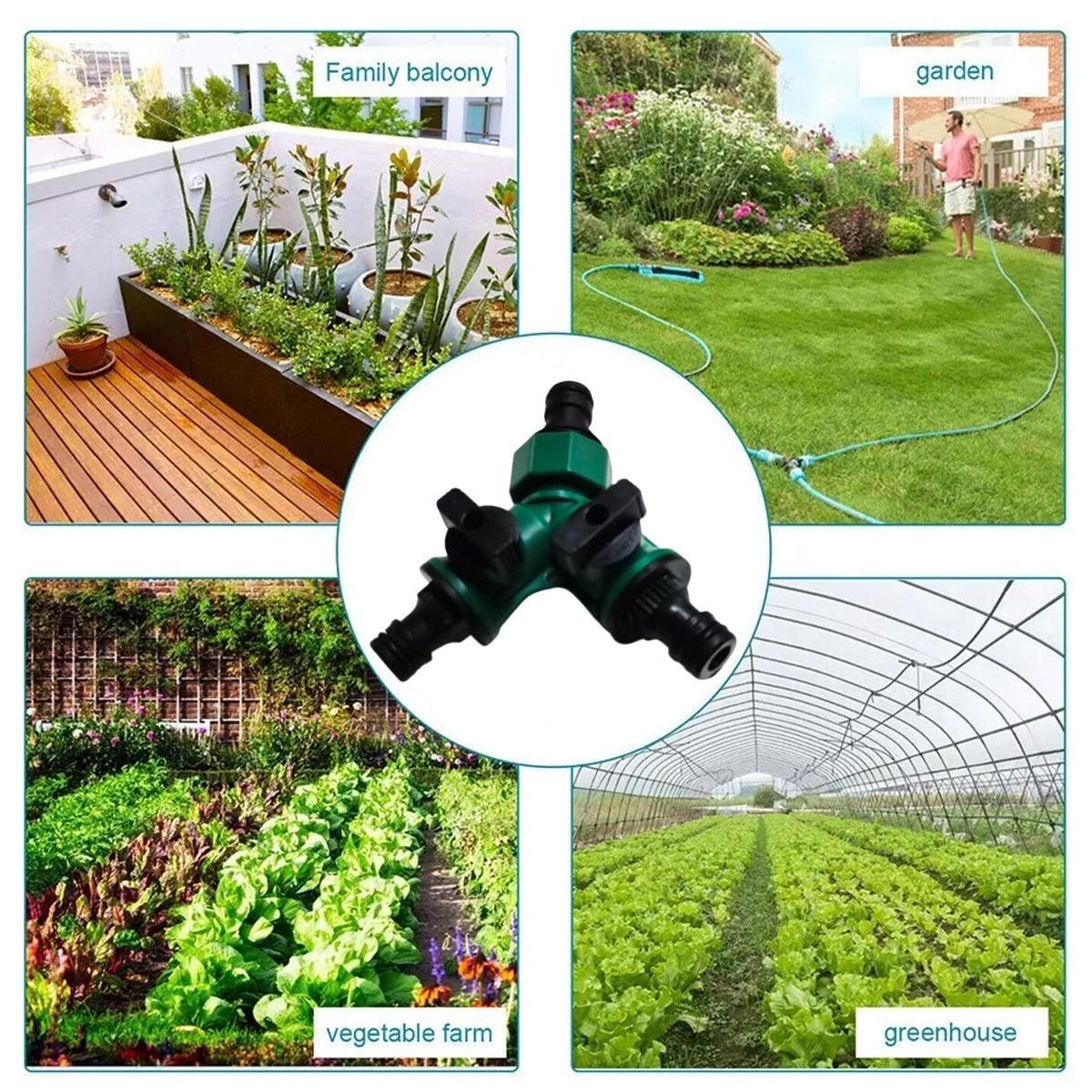 3PCS Versatile 2 Way Garden Hose Splitter Y Shape Water Pipe Connector Diverter — image 4