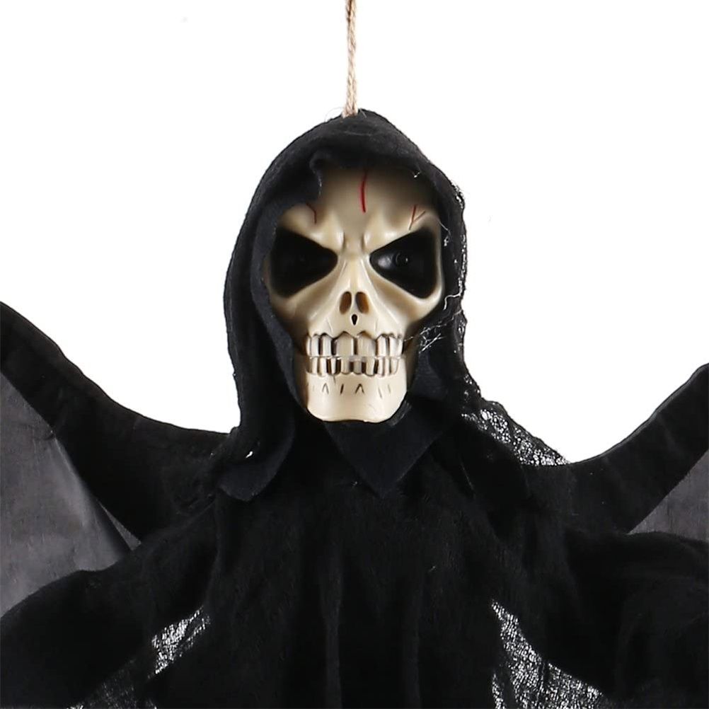 Hanging Bat Ghost Mixed Voice Control Lightening Eyes Screaming Moving Trick or Treat Party Hanging Decoration Best Halloween Decoration Prop — image 3