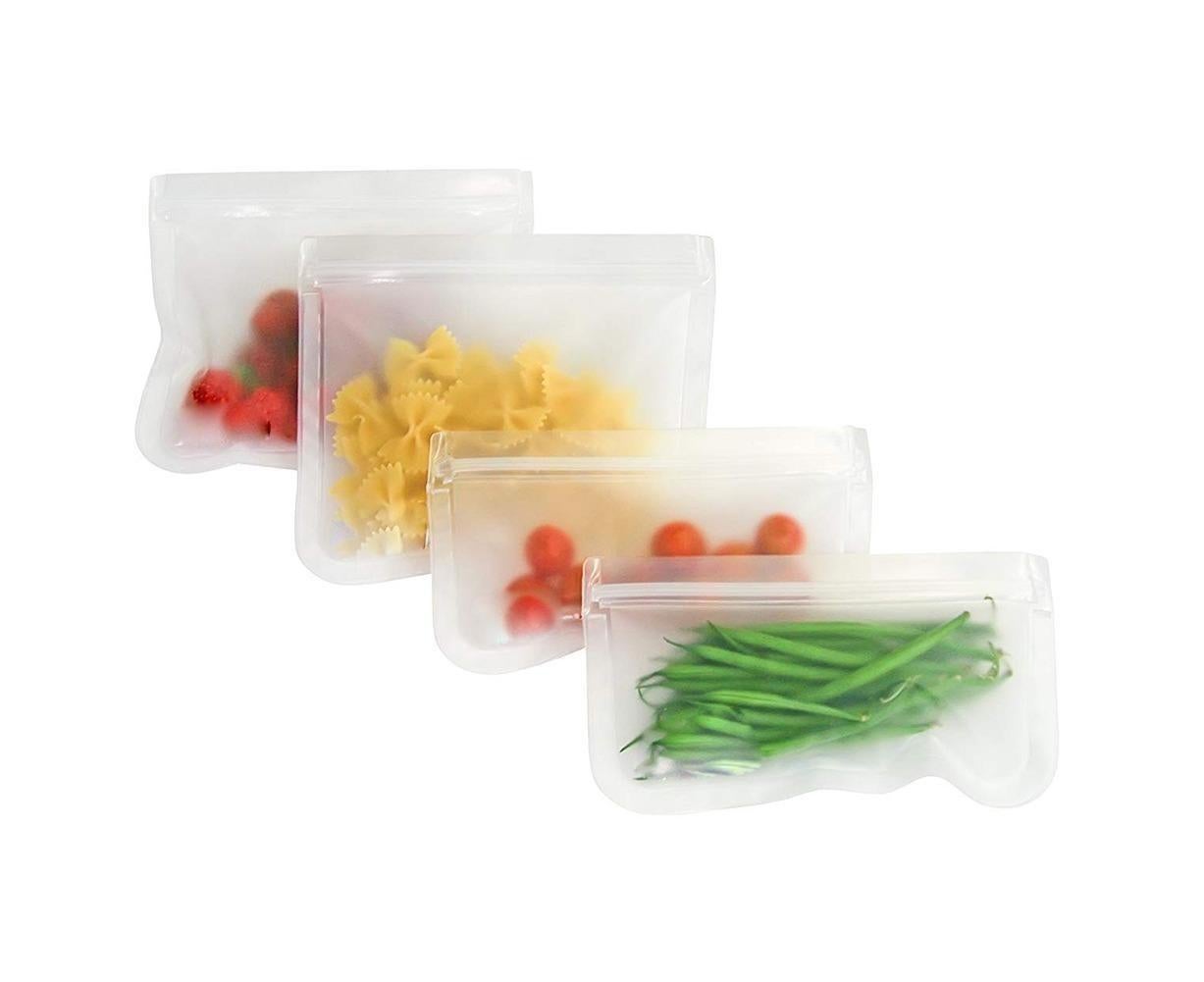 5Pcs Reusable Frosted Self Sealed Sandwiches Food Freezer Storage Bag Organizer — image 3
