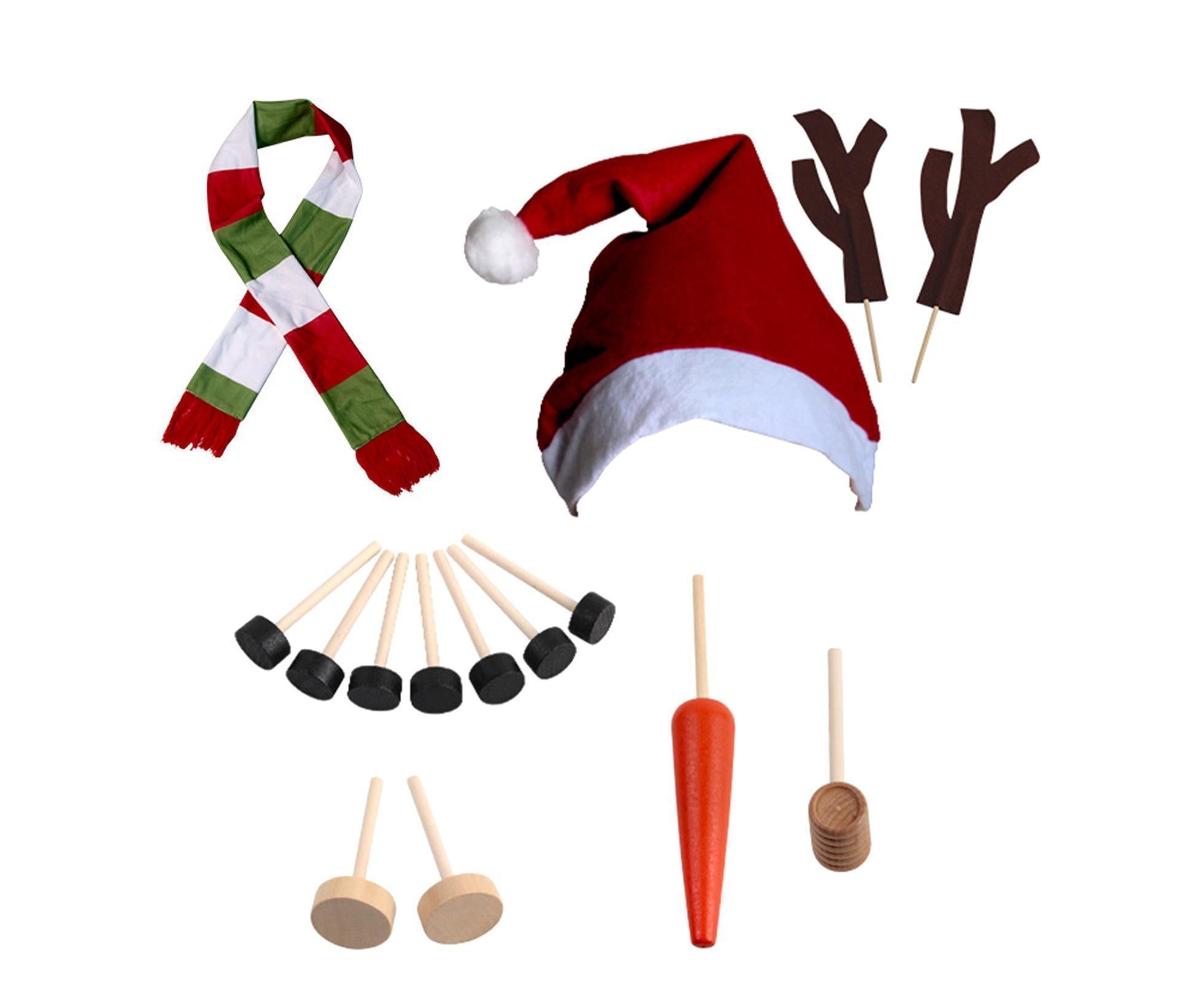 1 Set Snowman Decoration DIY Building Set for Home