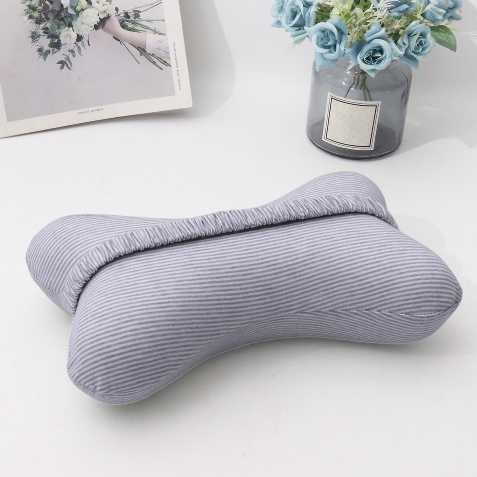 Clearance! Upgraded Dog Bone Shaped Travel Neck Pillows with Washable Removable Cover Memory Foam Car Bus Truck Driving Comfort Head Rest Support 10" A — image 3