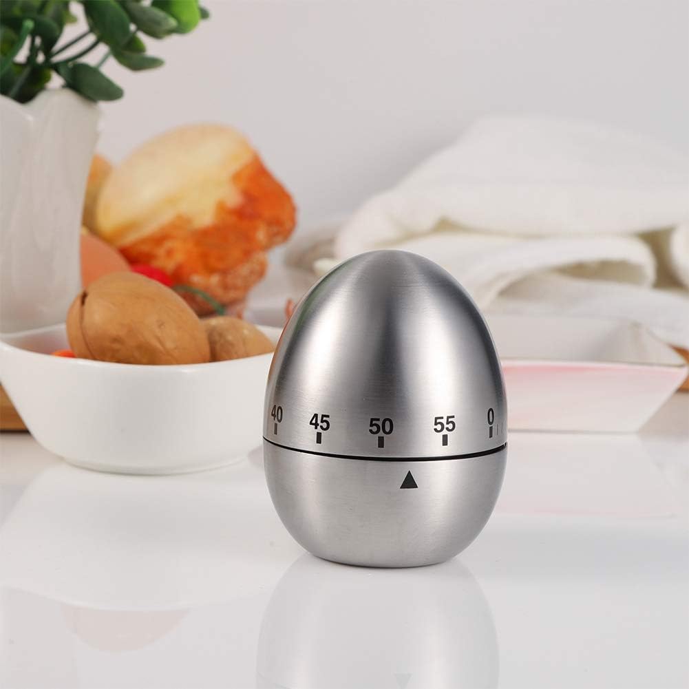 Egg Timer, Classic Egg Shaped Cooking and Baking Countdown Alarm, Manual Mechanical Timer with Loud Alarm for Kids Elderly, Home Use Kitchen Cooking Timer 0-60 — image 3