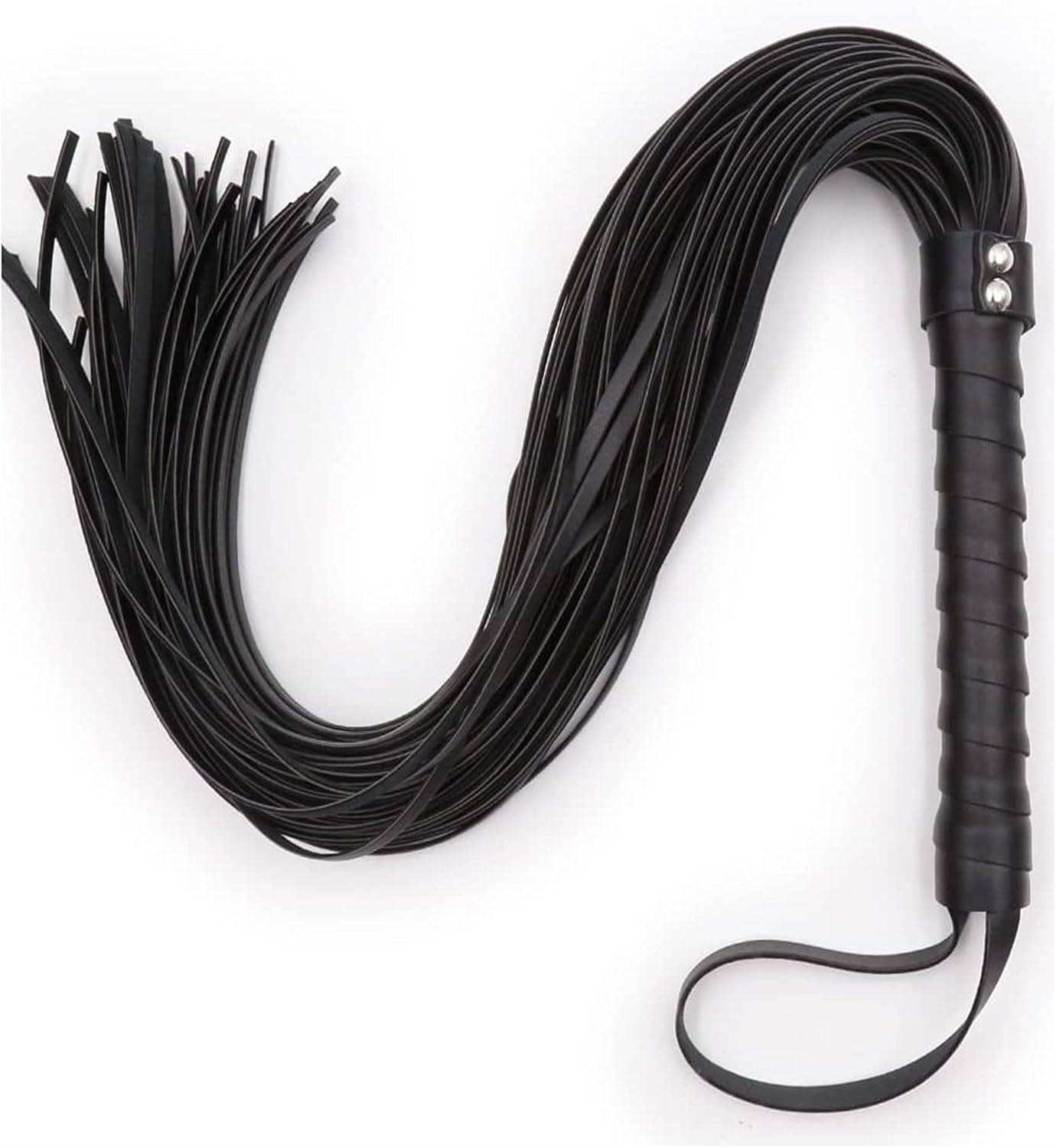 Horse Whip 27" Crop 18" Faux Leather Set Black Riding Whip Horse and Crops Equestrian Horse Whip Set — image 3