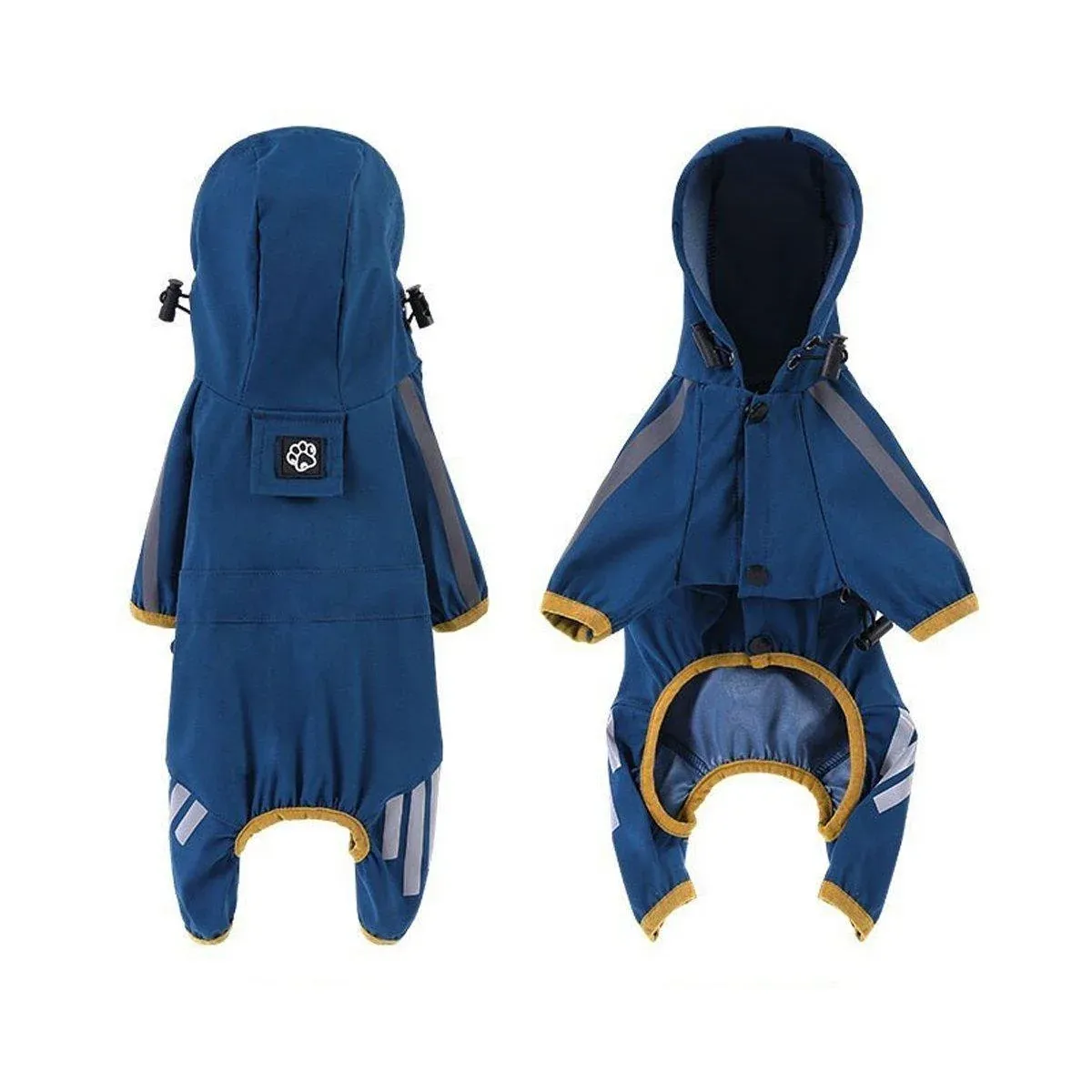 Waterproof Four Corner Pet Raincoats In Large Medium And Small Sizes Are Suitable For Dogs - Blue - S