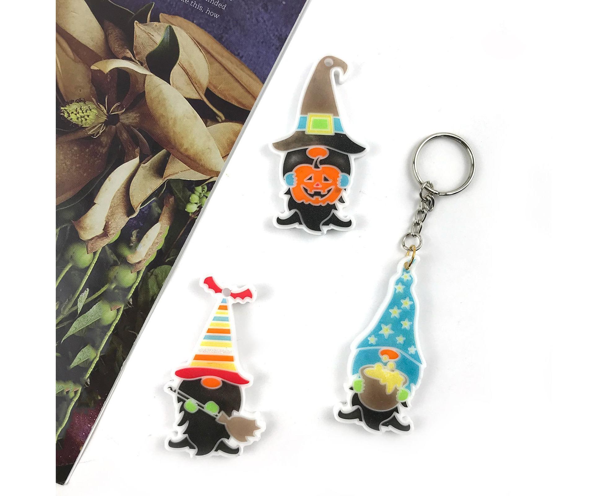 1 Set Keychain Mold Non Sticky Reusable DIY Silicone Easter Gnome Pendant Handicrafts Making Mold for Gift - Blue — image 2