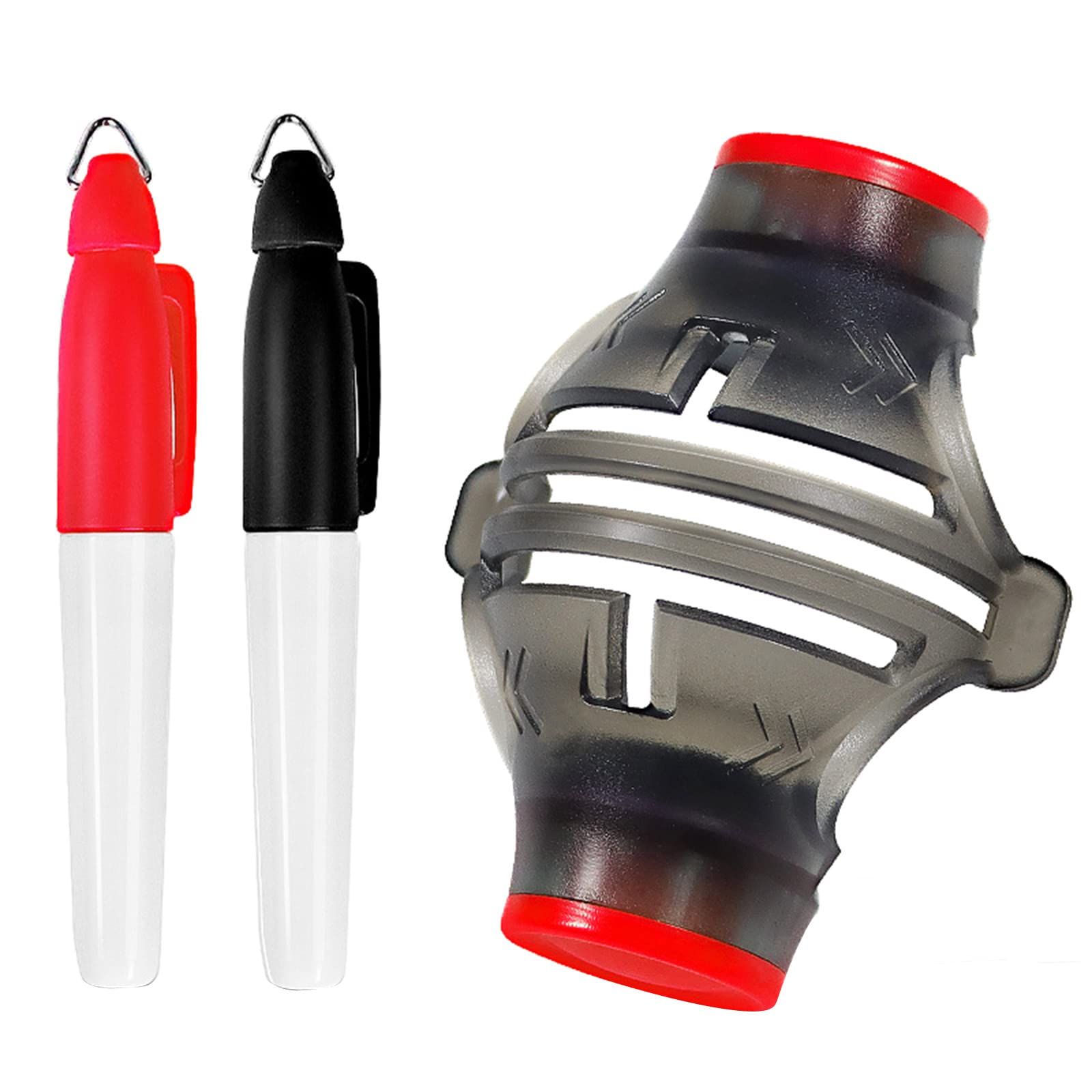 Golf Ball Line Marker 360-Degree Rotation Drawing Tool and Mark Pens Set Template Alignment Putting Marking Liner Tools Golf Ball