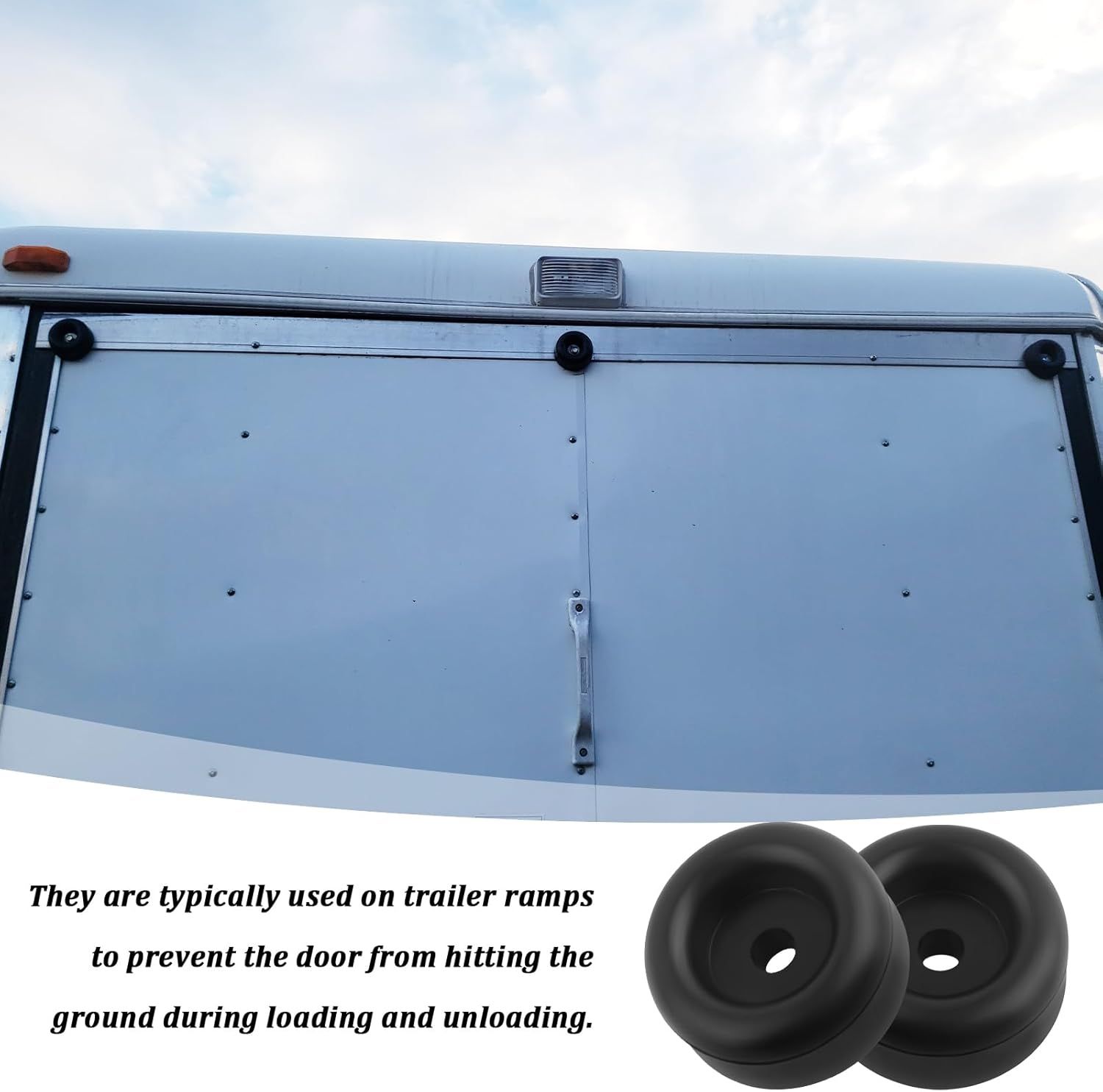 4PCS 60mm Rubber Bumper Stops Shock-Absorbing,Trailer Ramp Door Rubber Bumpers Pads with 12mm Screw Hole,Rubbers Bumper Pads for Protecting Truck Cargo Hatch — image 4