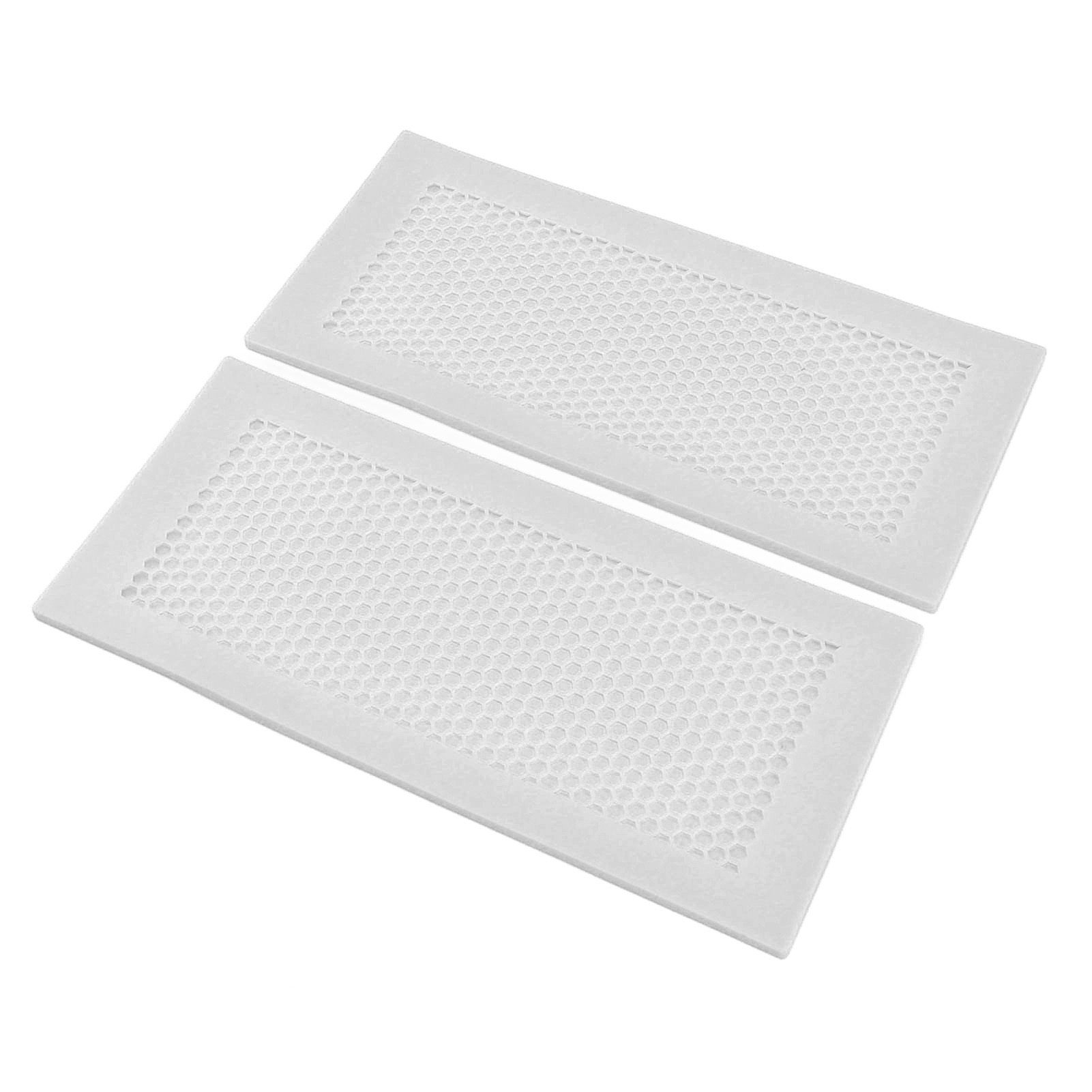 2Pcs Baby Proof Vent Cover Child Proof Safe Soft Silicone for Home Floor Catch Debris Hair Insect White โ image 3