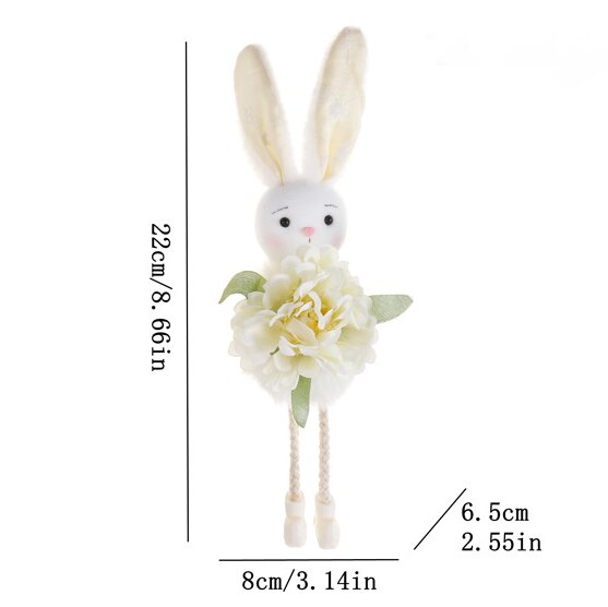 Yellow Easter Bunny Flower Hanging Decoration for Home, Garden or Party Scene — image 4