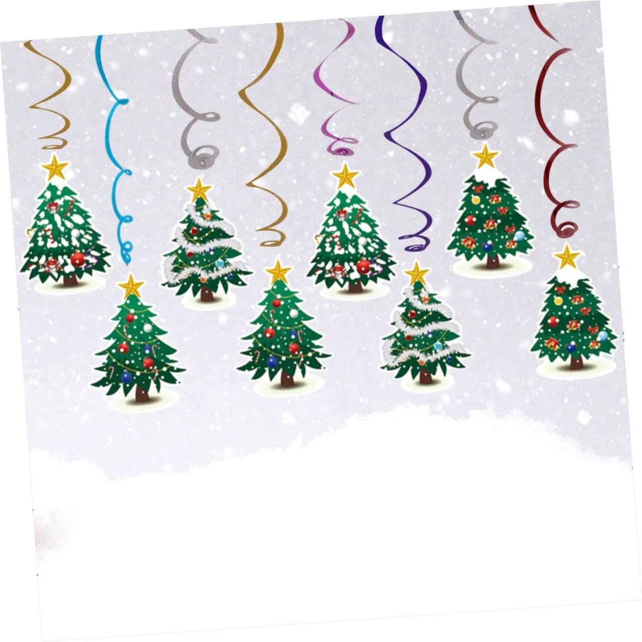 Swirl Decorations Christmas Tree Swirl Christmas Hanging Decorations Party Hanging Swirls Christmas Ornaments Swirls — image 4