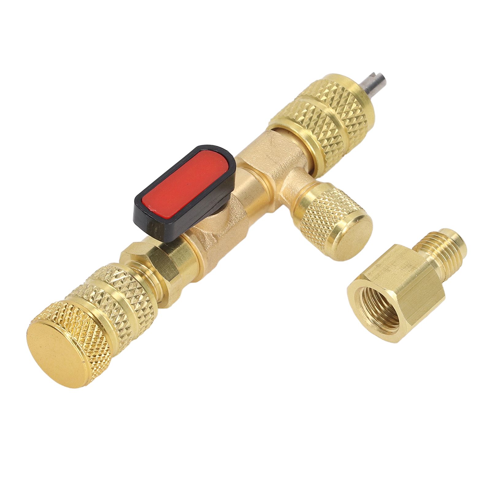 Valve Core Remover 1/4SAE 5/16SAE Port Air Conditioning Line Repair Tool for R12 R122 R410 โ image 3