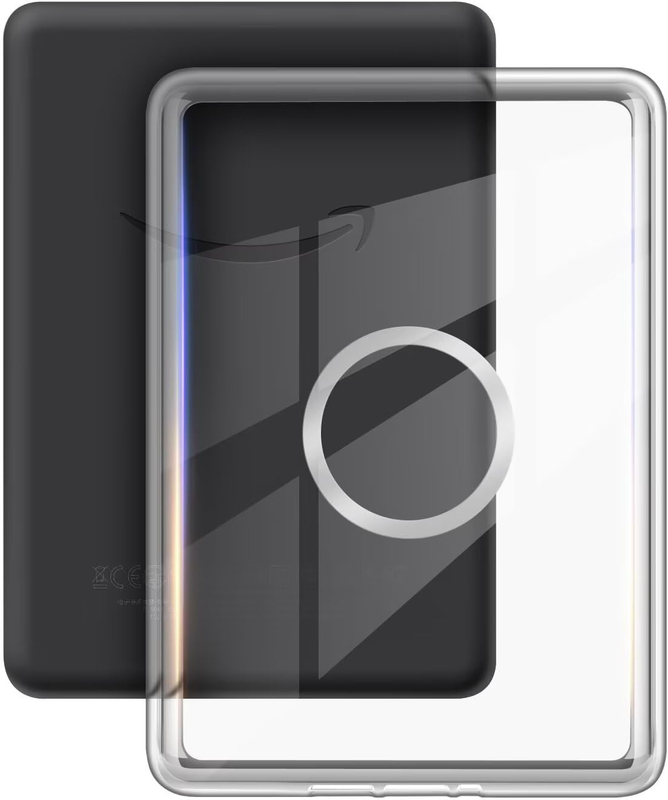 360° Rotating & Detachable Magnetic Case for 6.8" Kindle Paperwhite 11th Generation (2021) – Auto Wake/Sleep, Hands-Free Stand, Clear Back Cover (Rose Red) — image 6