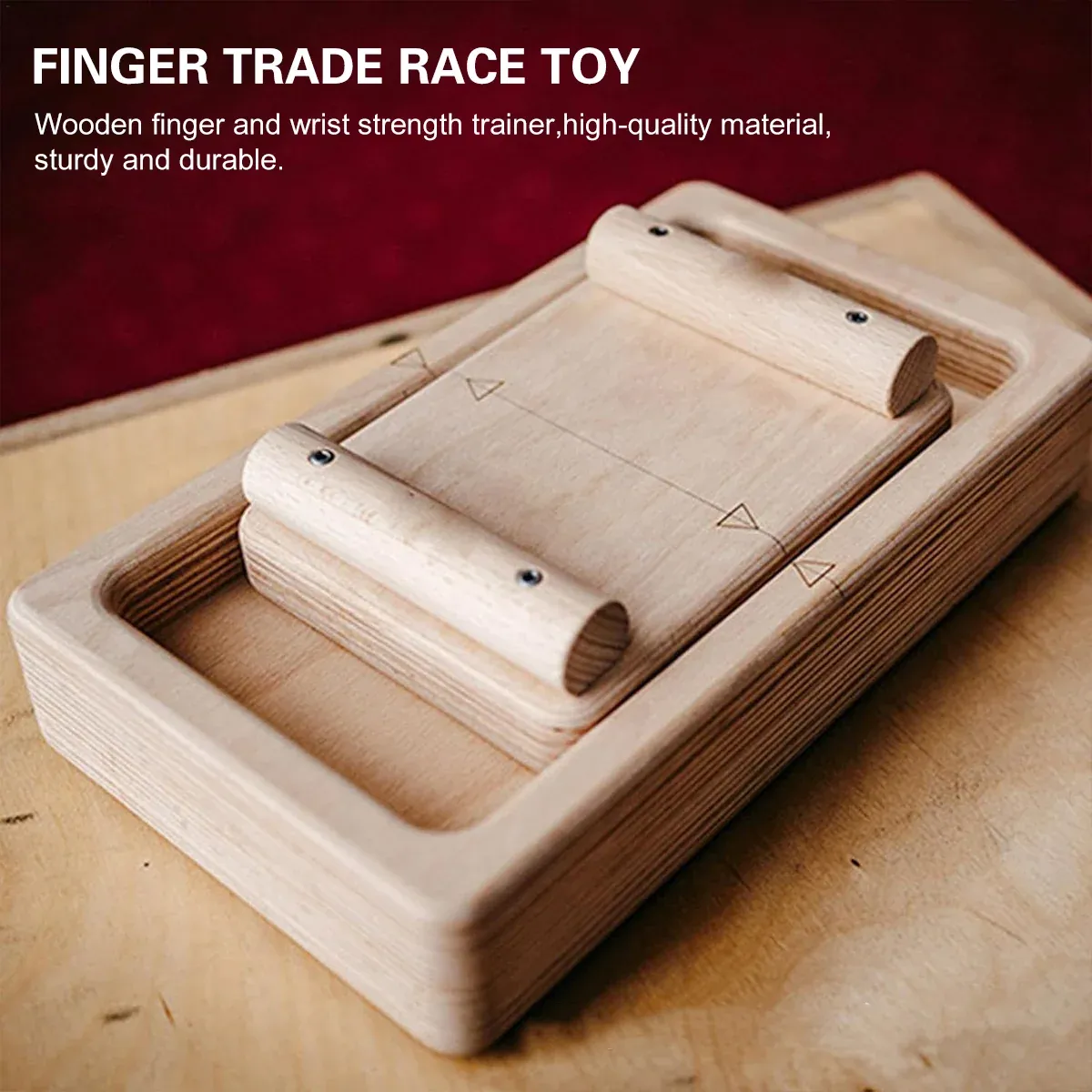 Wooden Finger Wrist Strength Trainer for Athletes Gamers Hand Grip Exercise — image 6