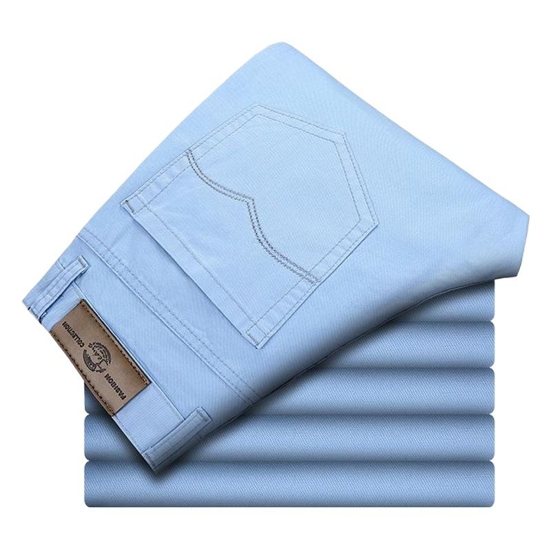 Tao Shang Pai Mens Cotton Chinos Straight Trousers Light grey 38 — image 2