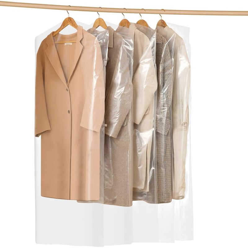 30 Pieces Garment Covers Dustproof Cover Dustproof Pouch Transparent Protective Covers For Dress Suits Coats 60 X 120 Cm