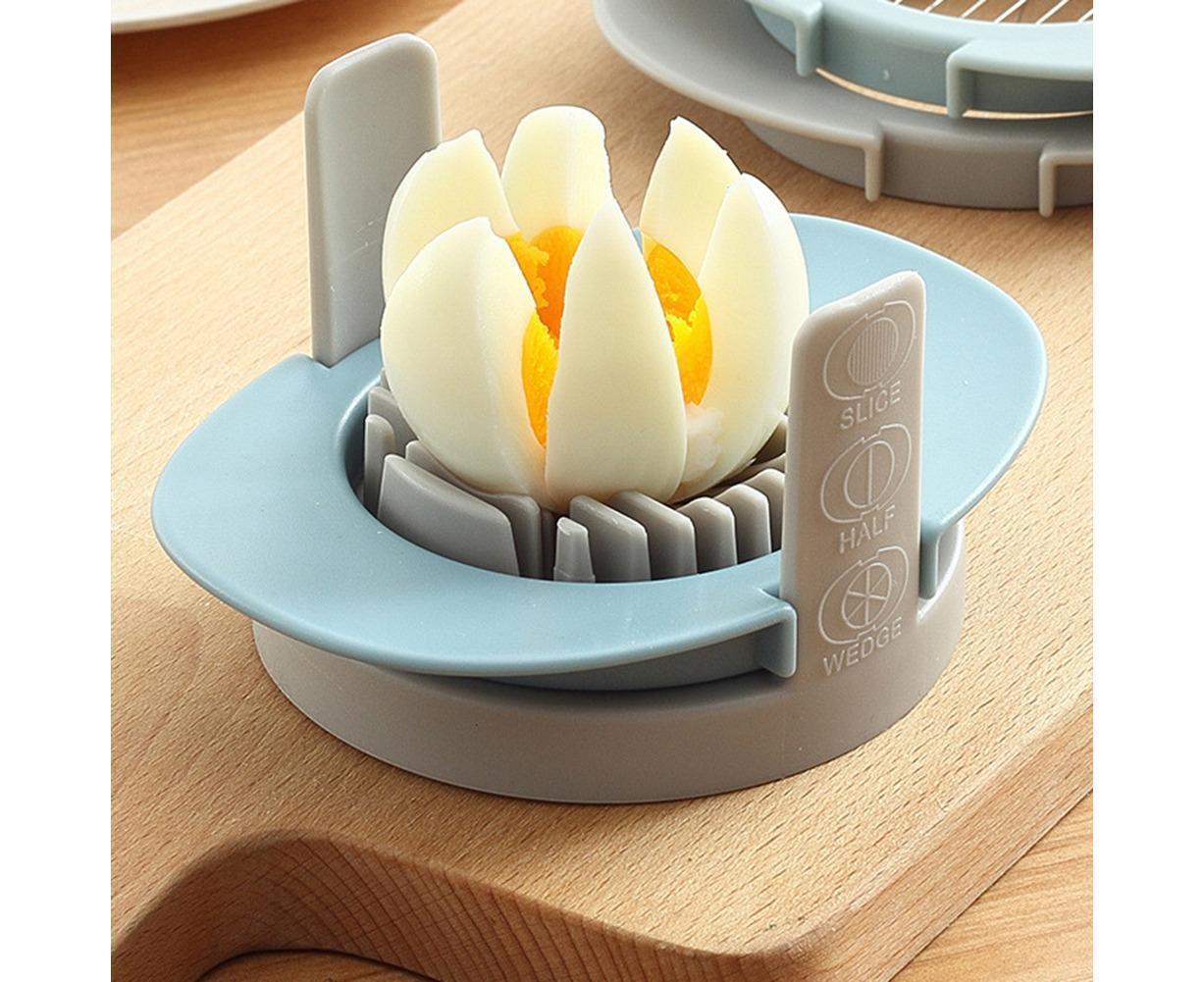 3 In 1 Stainless Steel Cutting Wires Hard Boiled Egg Slicer Cutter Kitchen Tool-Red Green Orange โ image 3