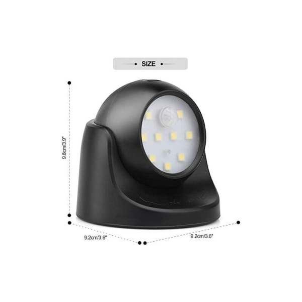 Outdoor Wall Light with Motion Sensor | 1000 Lumen LED Outdoor Lighting | Battery Powered Cordless Lighting | 360 Degree Rotation and Tilt — image 3