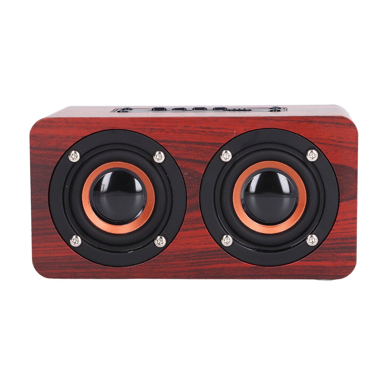 Speaker Portable Red Dual Speakers Voice Call Usb Charging Wooden Speaker Subwoofer โ image 6