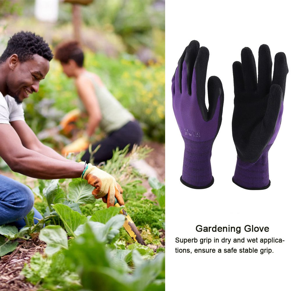 Gardening Work Labor Glove Nylon Nitrile Latex Safety Grip Wear Resistant Gloves โ image 3