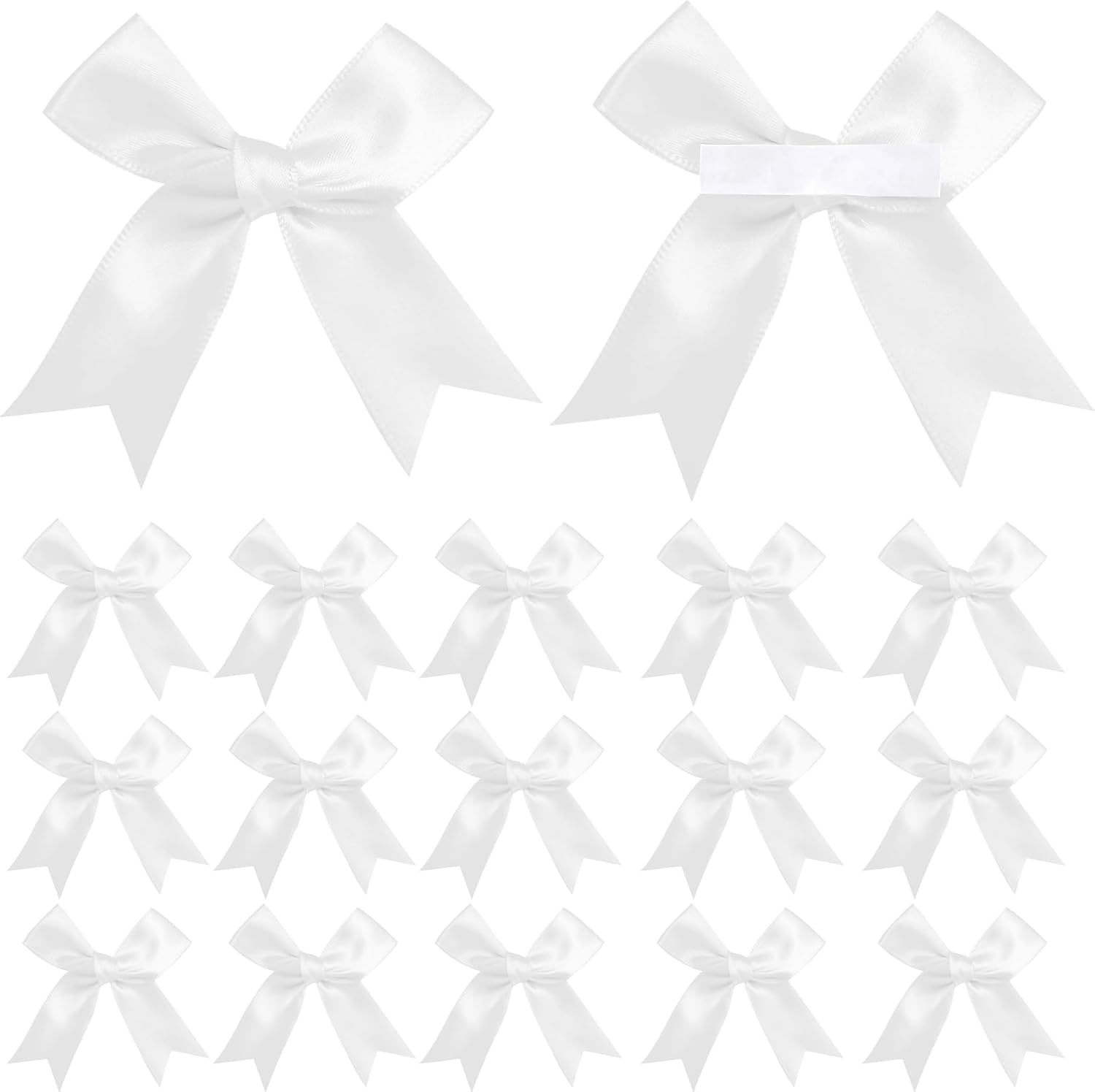 100 PCS Gift Wrap Bows Premium Satin Ribbon Bows 3.3 Inch Craft Bows for Gift Wrapping DIY Treat Bags Holiday Gifts Bag Party Decorations, Wedding Decor