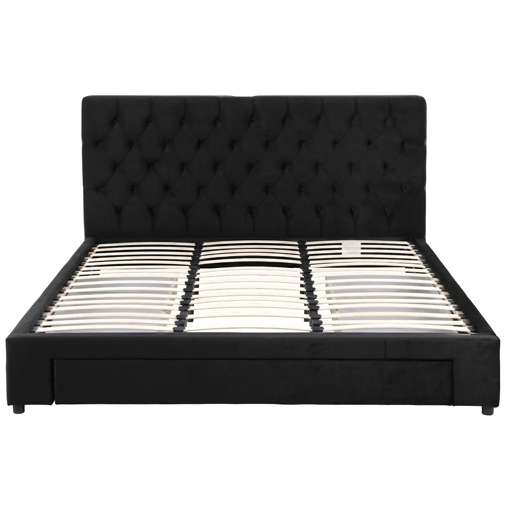 Artiss King Bed Frame Storage Charging Station Upholstered 3 Drawers USB Type-C โ image 4