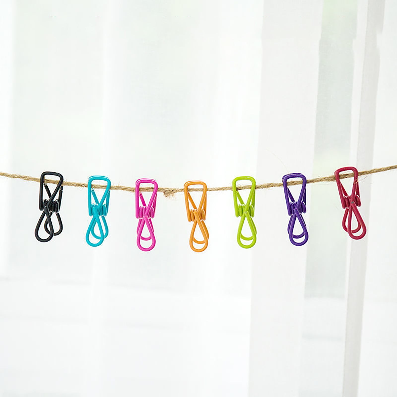 Colored Clips ! 20 Colorful Storage Hook Clips, 20 Pack Assorted Chip Bag Clips Utility Pvc 2 Inch Coated Colorful Sealer for Sealing Food Paper Holder Clip β image 4