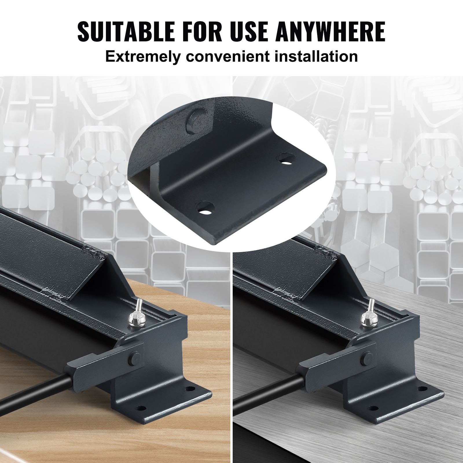 Box and Pan Brake, 1220 mm ± 15 mm, 0-130 Degrees Sheet Metal Bending Brake, Portable Mini Metal Bender with 20 Gauge Low Carbon Steel 14 Gauge Aluminum — image 5