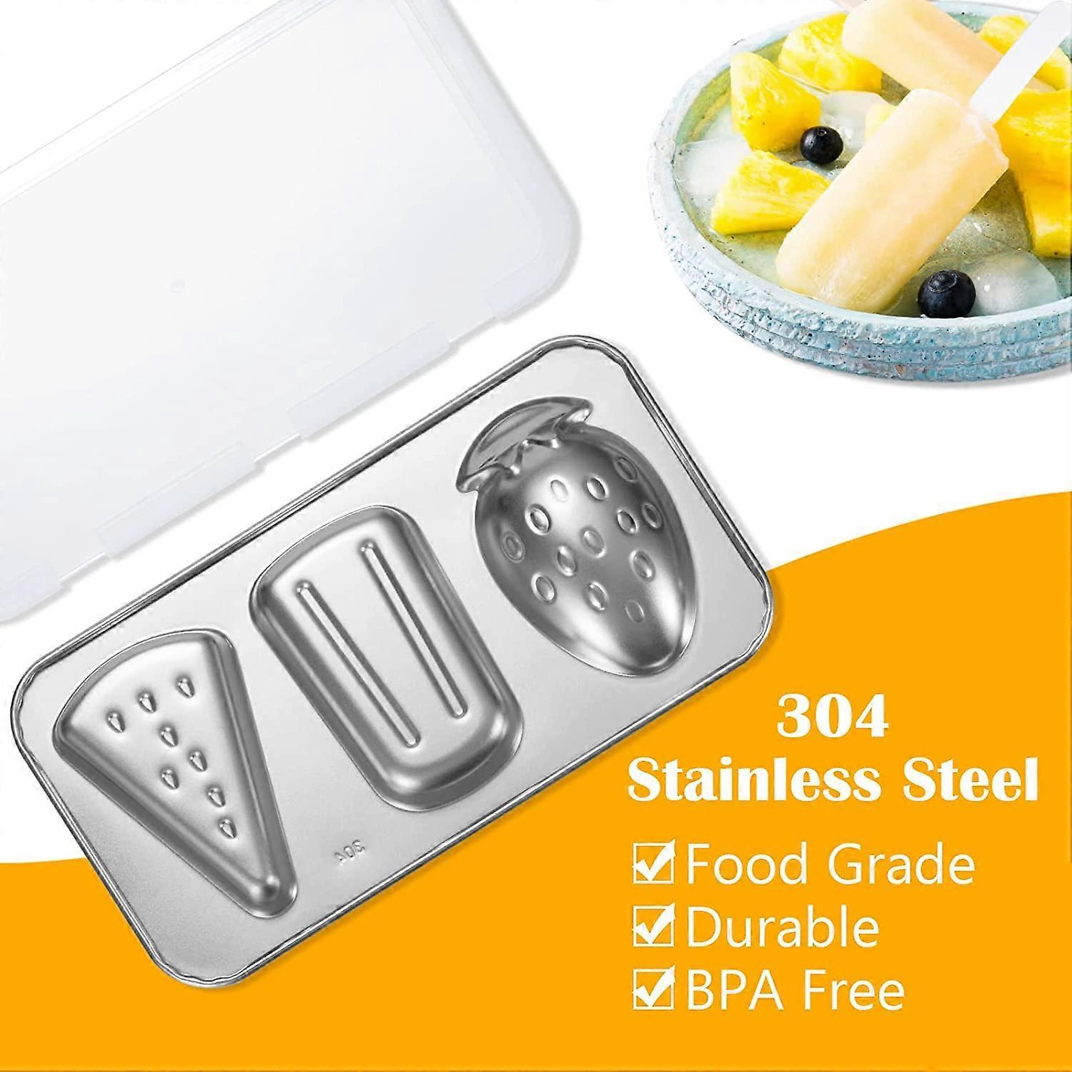 Stainless Steel Popsicle Molds - BPA-Free Reusable Set with Sticks & Lids — image 2
