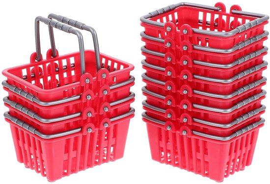 Children's shopping basket set 12-piece - small toys - shopping basket - model - children's play house - play ornaments โ image 2