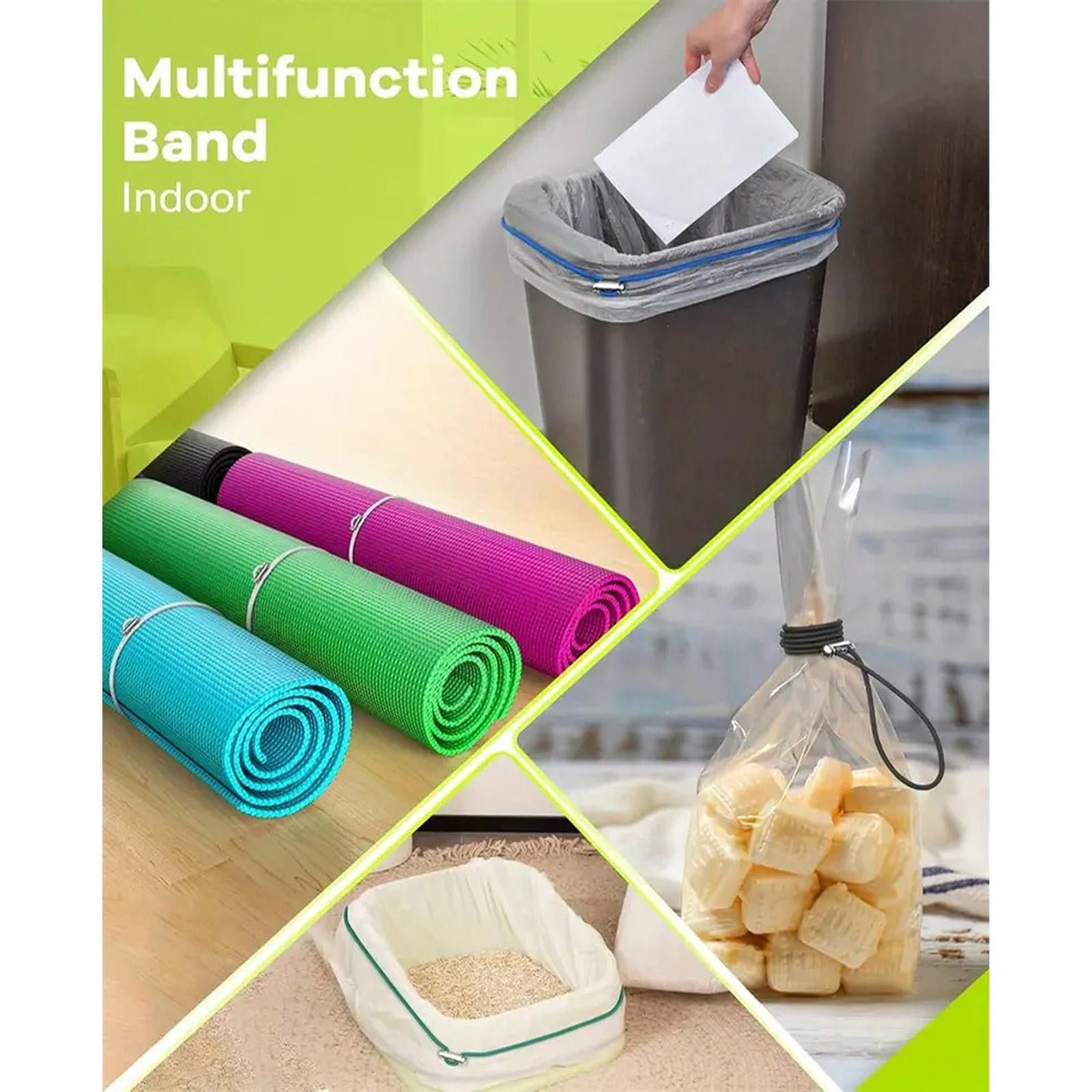 Garbage Can Rubber Bands,Multifunction Litter Box Bands,Fits 13-30 Gallon Bins, Heavy-duty Trash Can Bands to Hold Garbage Bags in Place, Trash Bag Holder Band — image 6